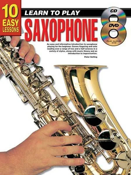 10 Easy Lessons Learn To Play Saxophone Book/CD/DVD Book