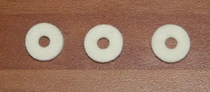 14.8mm white felt washer ( pack 3 )