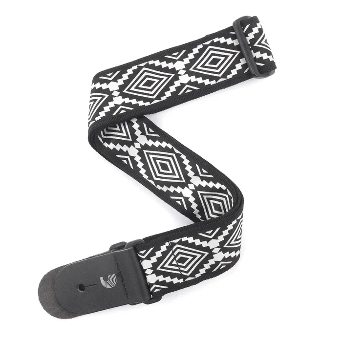 2 Inch Guitar Strap, Guatemalan – Black, by D’Addario