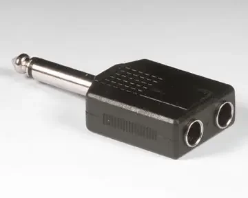 2 x 1 /4 mono jack to 1/4 mono plug (AD-10)