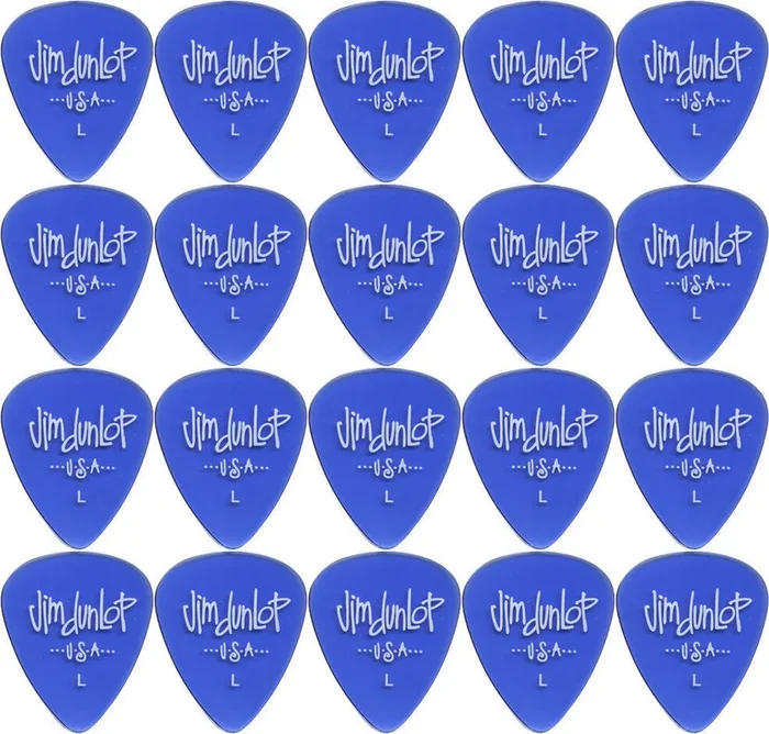 20 x Jim Dunlop Gels Blue Light Gauge Guitar Picks USA Bulk Pack