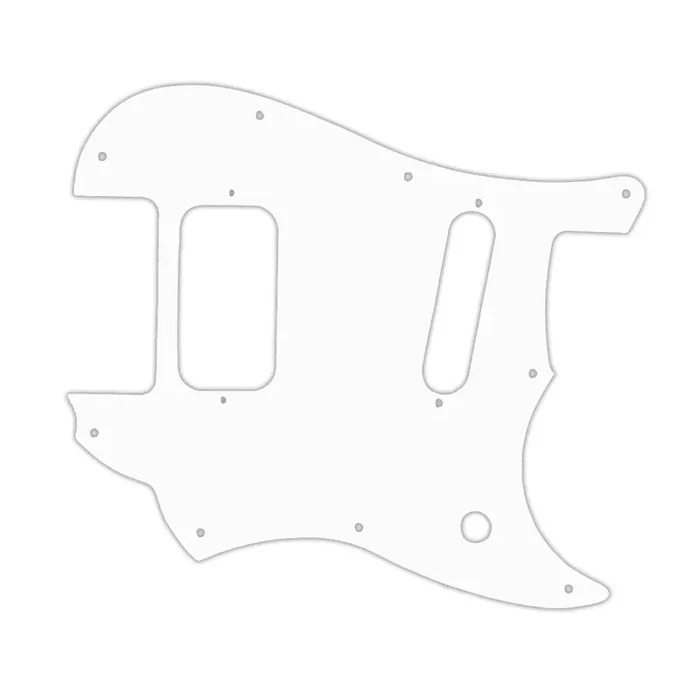 2016-2019 Made In Mexico Duo-Sonic Offset HS – Custom Designed For Kurt Cobain Mustang Modification – Thin Shiny White .060″ / 1.52mm Thickness, No bevelled Edge