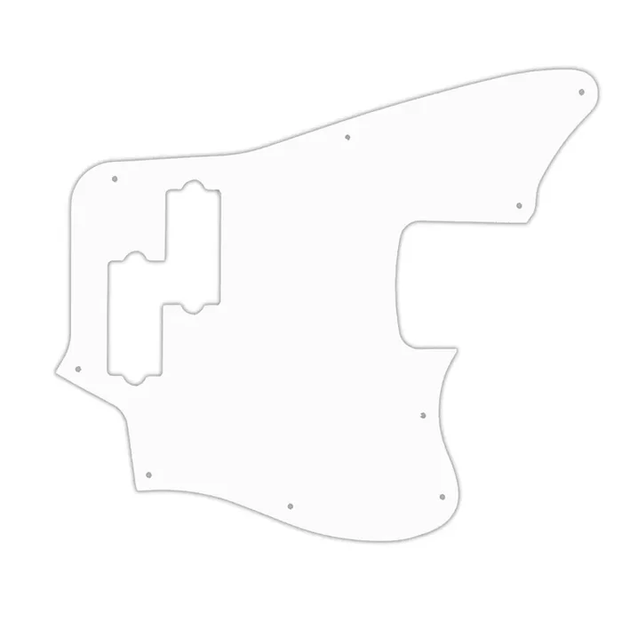 2018 Player Series Jaguar Bass – Thin Shiny White .060″ / 1.52mm Thickness, No Bevelled Edge