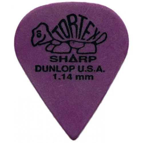 24 x Jim Dunlop Tortex Sharp 1.14mm Gauge Guitar Picks 412R USA Free Post