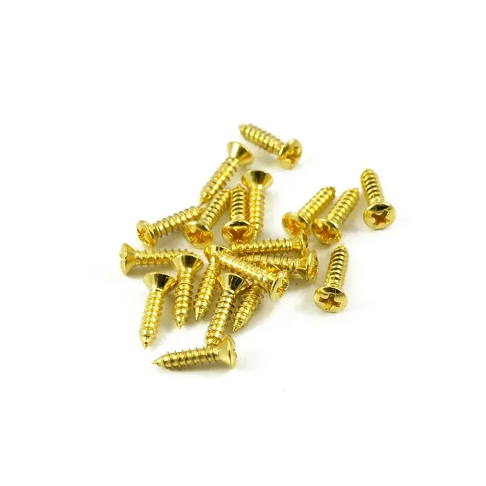 4 x 1/2 Inch Pickguard Screws for Fender Pickguards Gold (Bag Of 20 )