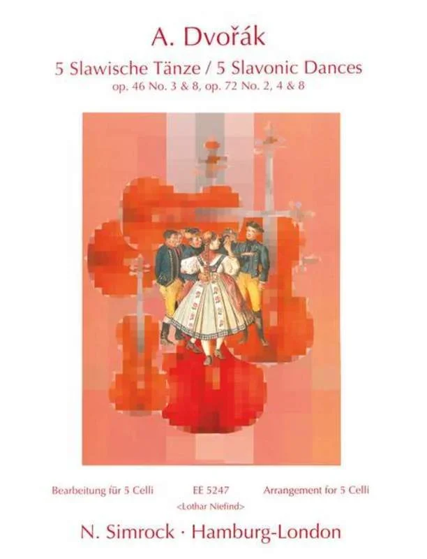 5 Slavonic Dances For 5 Cellos Book