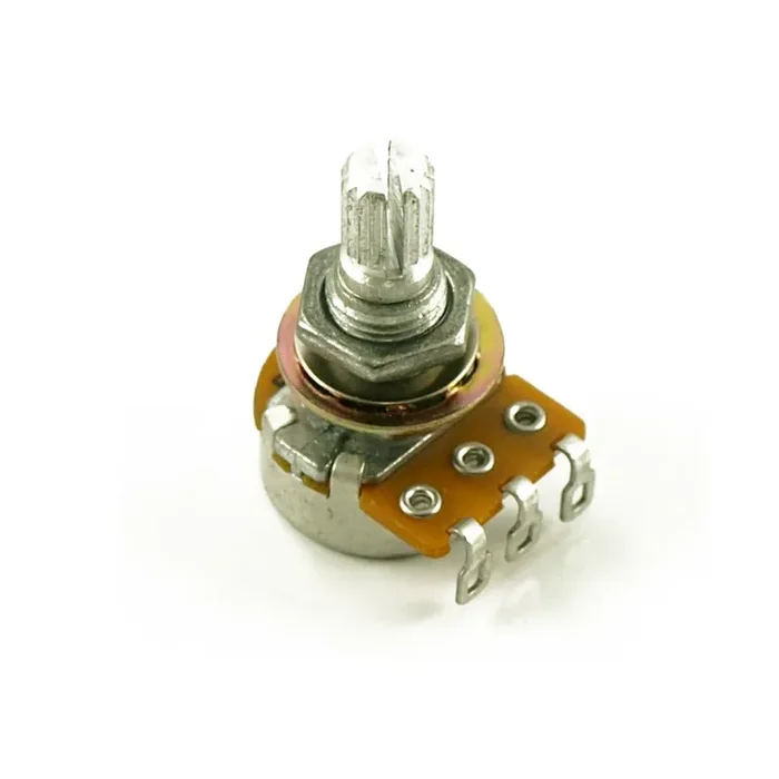 500k Mini Pot Audio Taper 24 Spline Split Shaft Guitar Pot