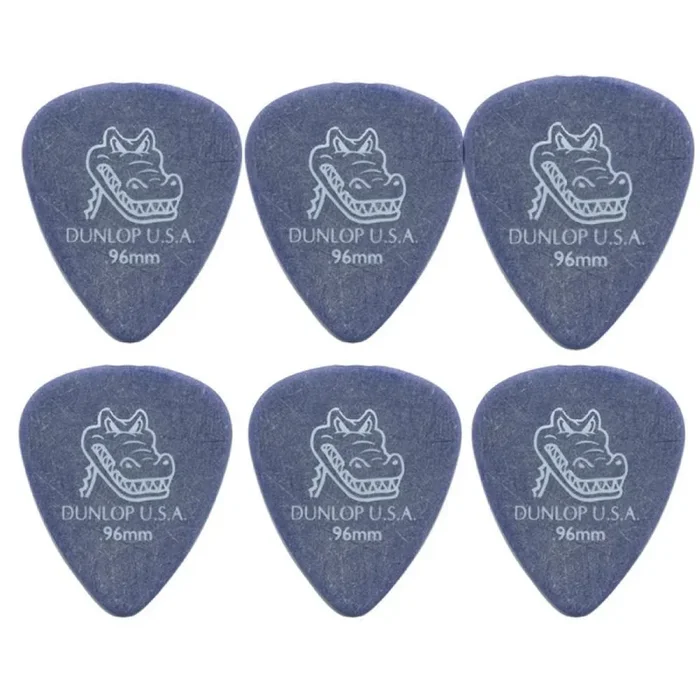 6 x Dunlop Gator Grip 0.96MM Gauge Guitar Picks Violet