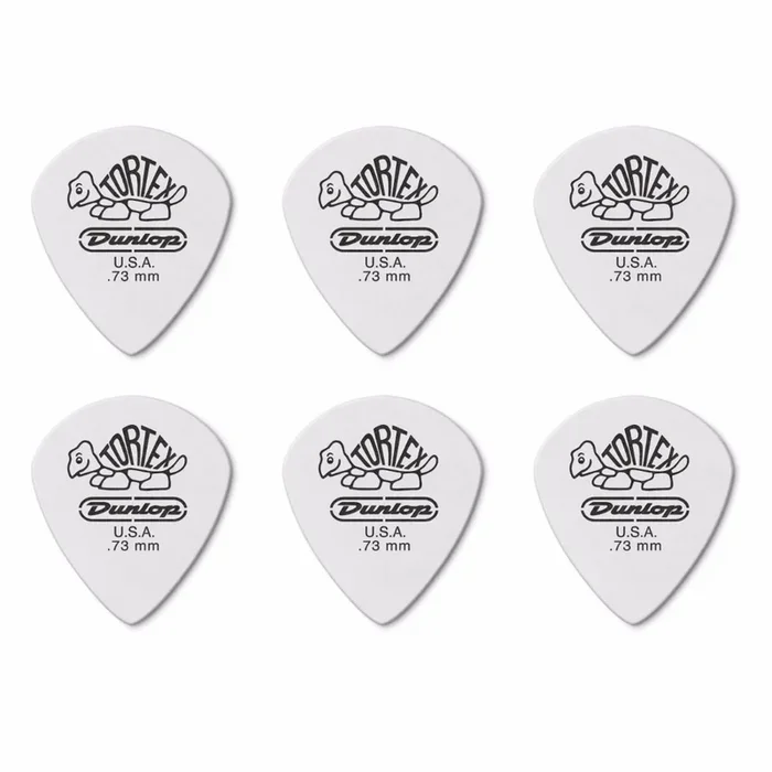6 x Jim Dunlop Tortex Jazz 3 White 0.73mm Guitar Picks III 478R