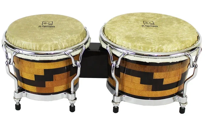 A Tempo 7 & 8-1/2″ Artesano Bongos in Escalando Pattern