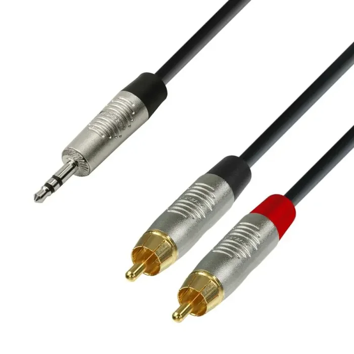 Adam Hall Audio Cable REAN 3.5 mm Jack stereo to 2 x RCA male 3 m