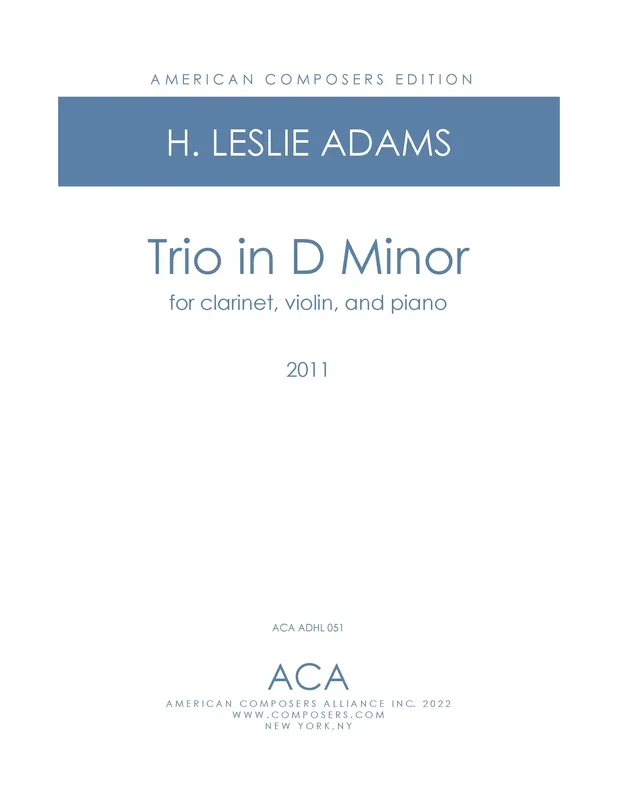 Adams: Trio in D Minor