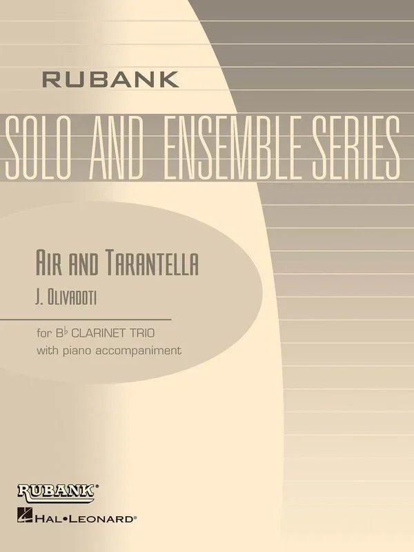 Air And Tarantella clarinet Trio (Softcover Book)