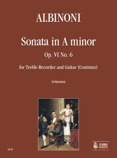 Albinoni Sonata in A Minor for Treble Recorder and Guitar (Continuo)