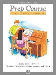 Alfred’s Basic Piano Prep Course Theory, Bk F: For the Young Beginner (Alfred’s Basic Piano Library)