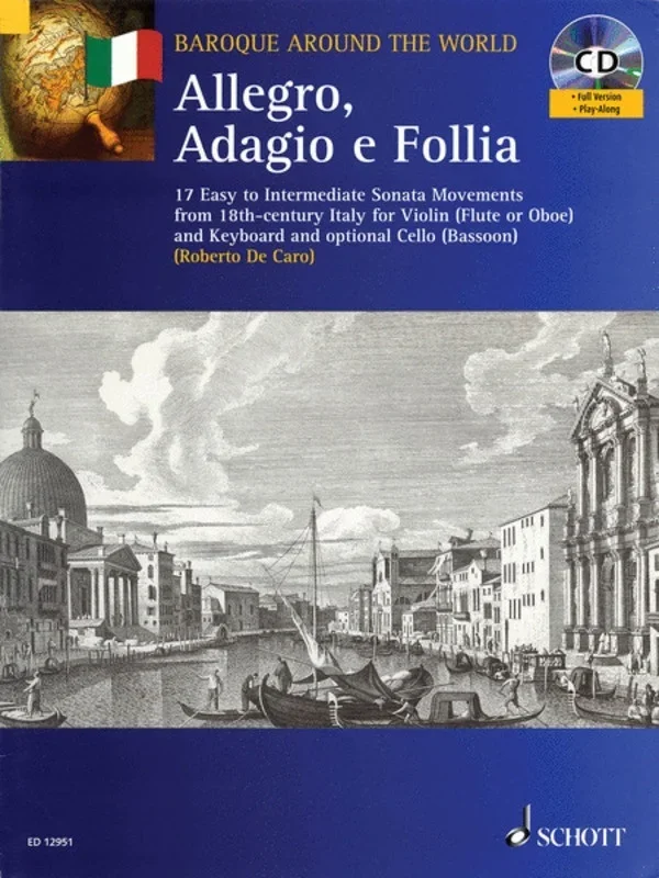 Allegro Adagio E Follia Violin(Fl Or Ob)/Piano Book/CD Book