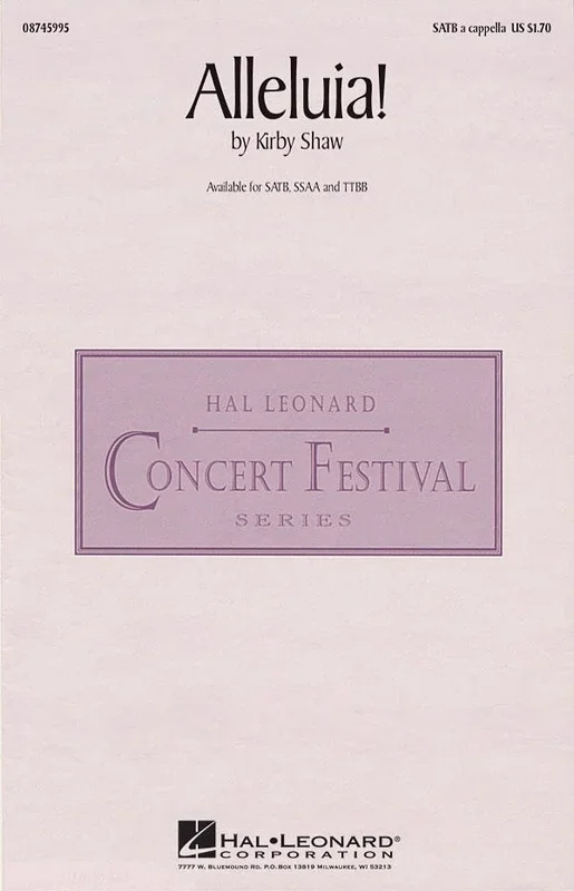 Alleluia A Cappella TTBB (Octavo)