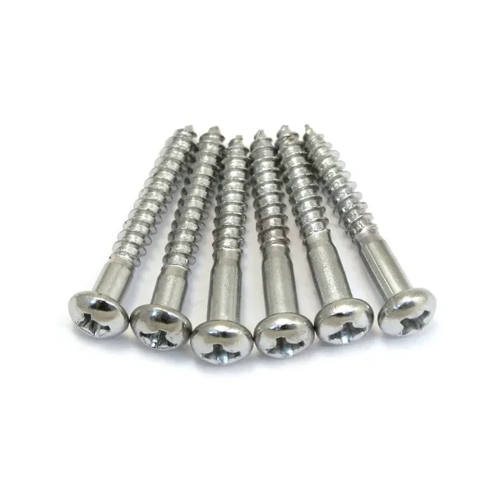 AllParts GS-0013-010 Tremolo Mounting Screws, Chrome, Long, 6-Pack