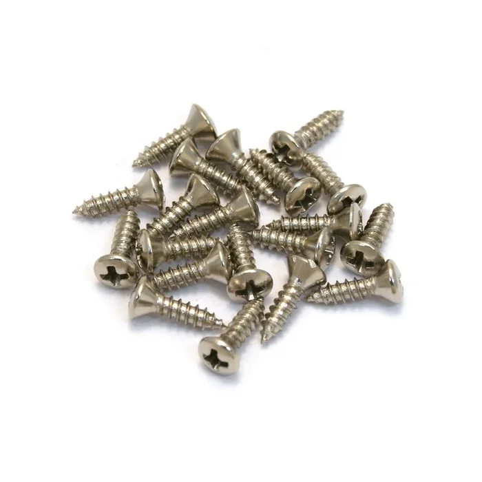AllParts GS-0050-001 Nickel Pickguard Screws with Phillips Head 20-Pack