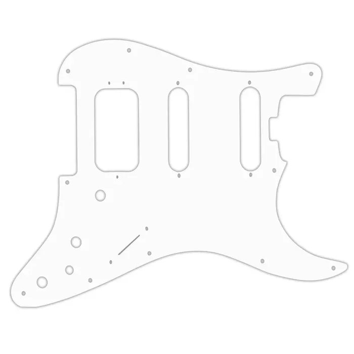American Elite Stratocaster HSS – Thin Shiny White .060″ / 1.52mm Thickness, No Bevelled Edge
