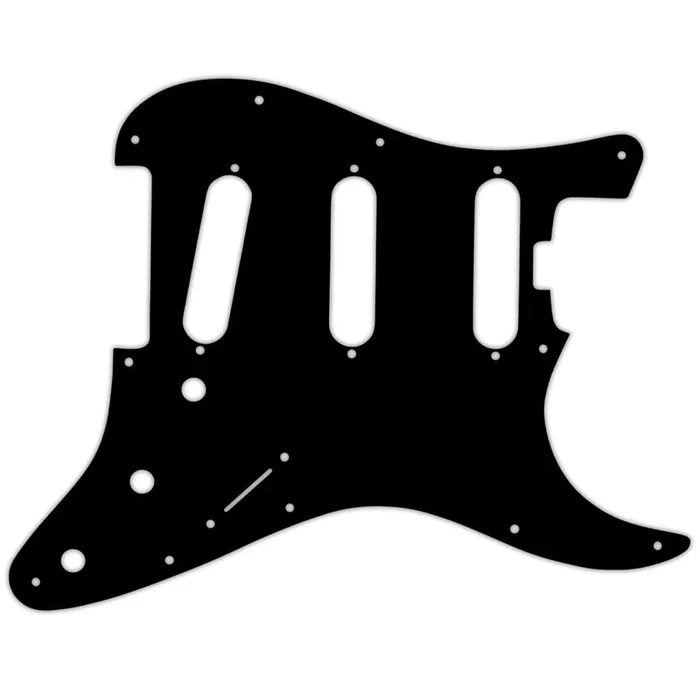 American Elite Stratocaster SSS – Solid Shiny Black .090″ / 2.29mm thick, with bevelled edge