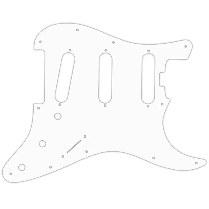 American Elite Stratocaster SSS – Solid Shiny White .090″ / 2.29mm thick, with bevelled edge