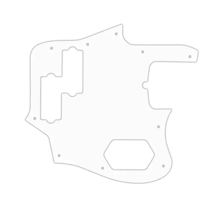 American Standard Jaguar Bass – Solid Shiny White .090″ / 2.29mm thick, with bevelled edge