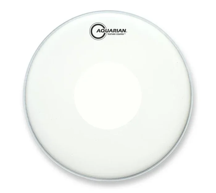 Aquarian 12″ Texture Coated White 10mil Single Ply Snare Drum Batter with Reverse Power Dot