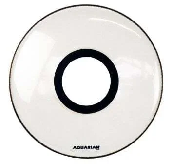 Aquarian 24 Inch Bass Drum Head White Ctr Hole PTCC24W
