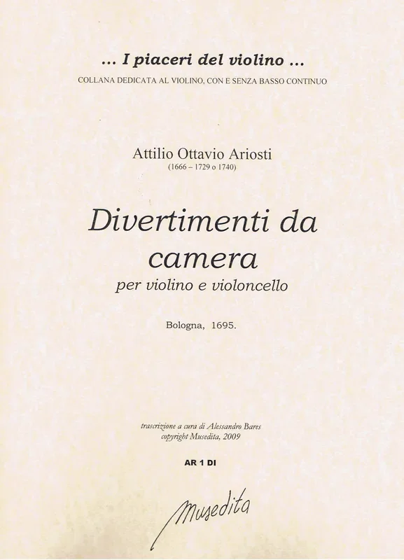 Ariosti Divertimenti da Camera for Violin and Violoncello