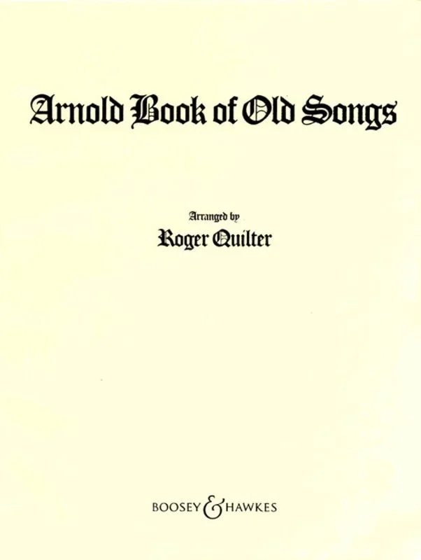 Arnold Book Of Old Songs Med Book