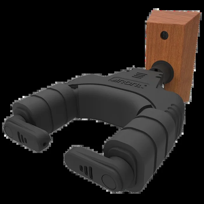 Aroma Locking Guitar Wall Hanger with Wood Screw Mount [AH-89W]