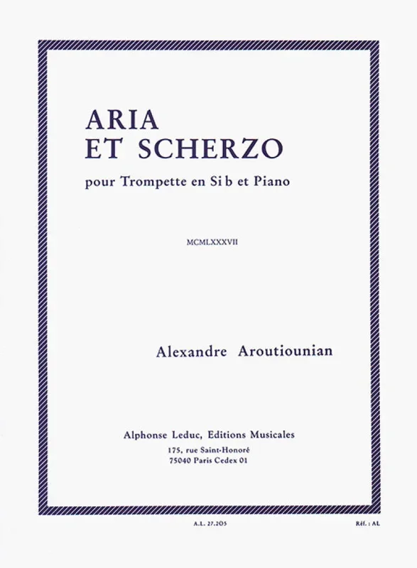 Aroutiounian: Aria et Scherzo