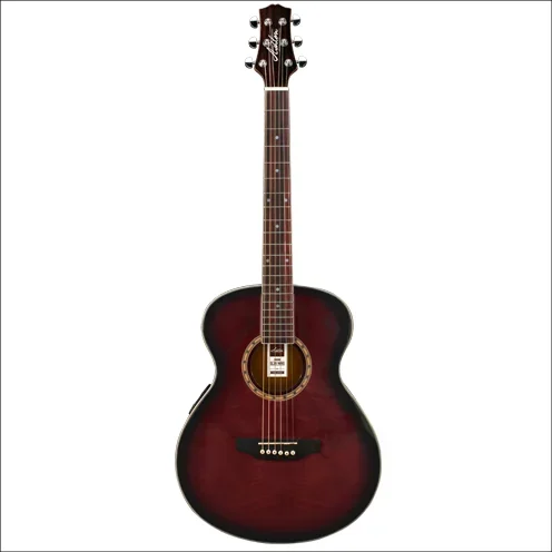 Ashton Slimline Size Acoustic Guitar Wine Red Sunburst Fl-