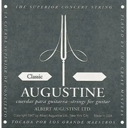 Augustine Black Label Classical Guitar String Set, Low Tension