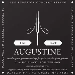 Augustine Black Label Classical Guitar Strings – Regular Trebles / L