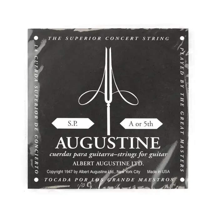 Augustine Classic Black Wound Nylon Classical Guitar A-5th Single String .0325, Low Tension