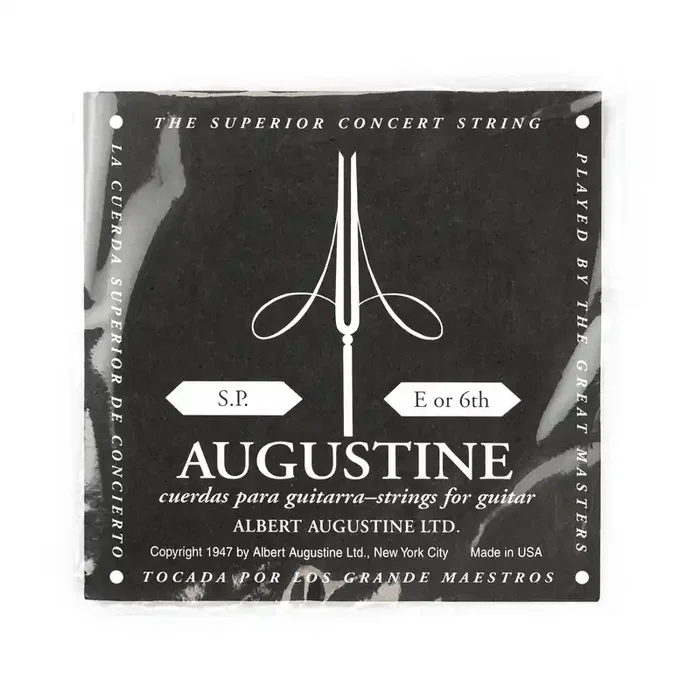 Augustine Classic Black Wound Nylon Classical Guitar E-6th Single String .0435, Low Tension