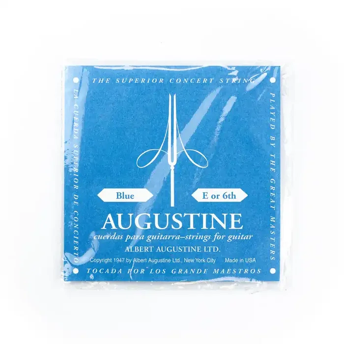 Augustine Classic Blue Wound Classical Guitar E-6th Single String .045, High Tension