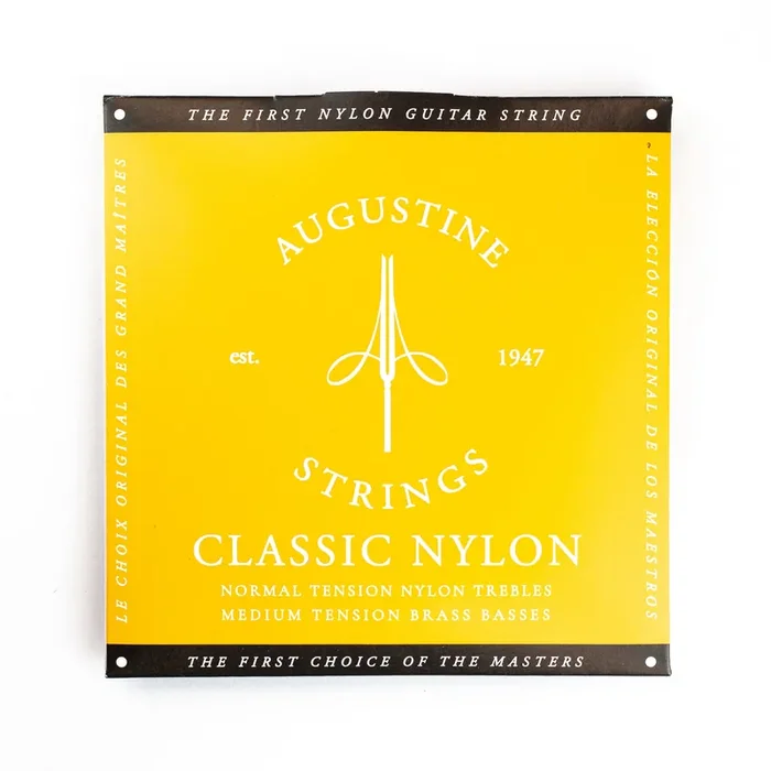 Augustine Classic/Gold Classical Guitar Strings, Regular Trebles / Low Tension Basses
