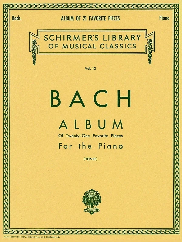 Bach – Album Of 21 Favourite Pieces For Piano (Softcover Book)