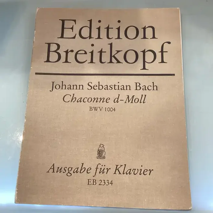 Bach – Chaconne d-Moll BWV 1004 EB 2334 for Piano