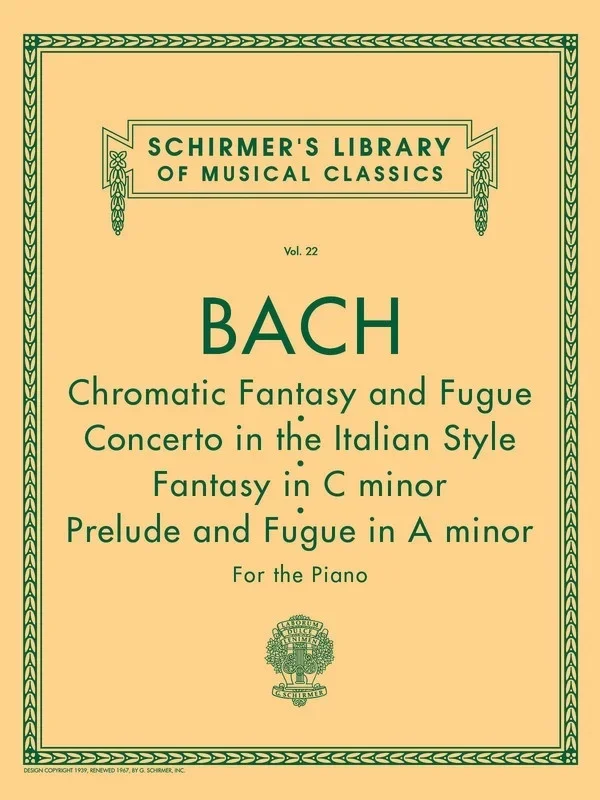 Bach – Chromatic Fantasy/Concerto Etc Piano (Softcover Book)