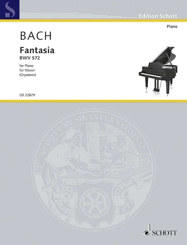Bach – Fantasia Bwv 572 For Piano (Softcover Book)