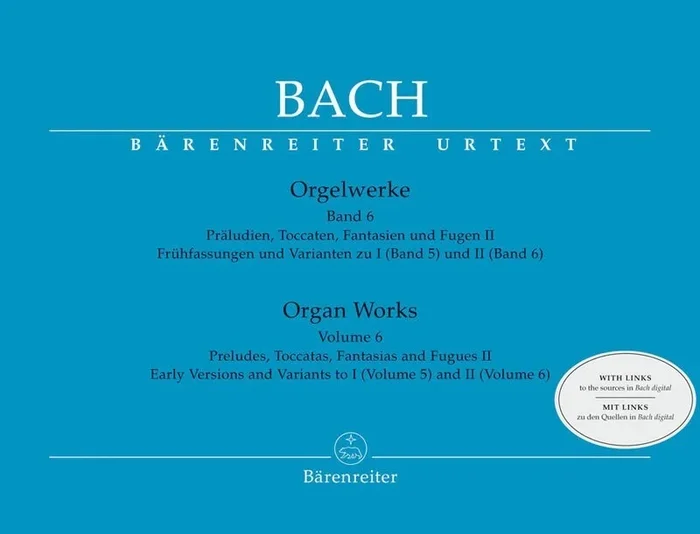 Bach – Organ Works Vol 6 (Softcover Book) Urtext Edition Book