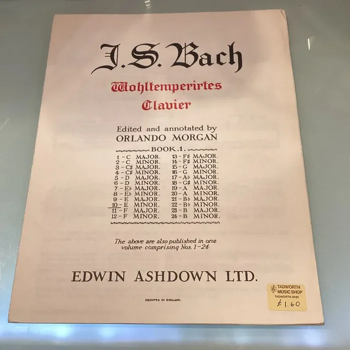 Bach – Prelude X and Fugue X in E minor Solo Piano – (Single Piece) Edwin Ashdown LTD Publisher