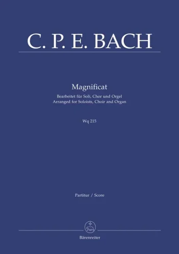 Bach C.P.E. : Magnificat WQ215 SATB: Vocal & Organ (Barenreiter)