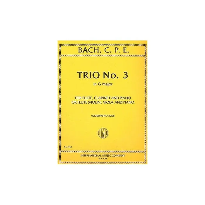 Bach, Carl Philipp Emanuel – TRIO No.3 Gmaj