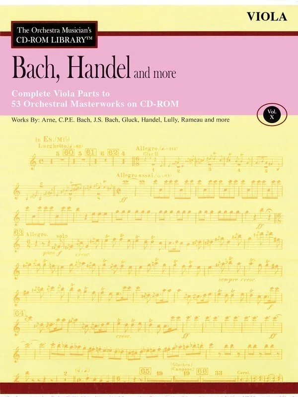 Bach Handel and More Viola CD Rom Lib V10 (CD-Rom Only)