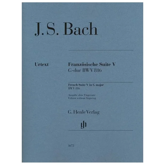 Bach, J.S – French Suite V BWV 816